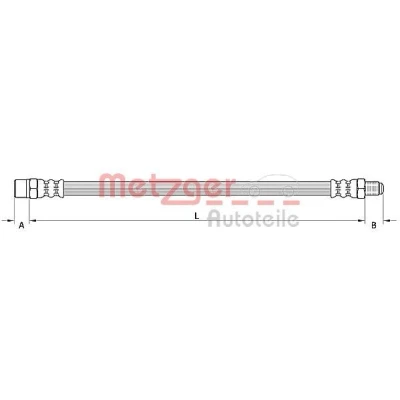 Imagem de METZGER 4110754 Mangueira de Travão 320 BMW: 5 Touring