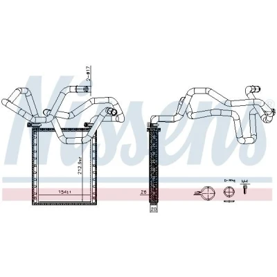Imagem de NISSENS 707305 Radiador Quente com tubagem TOYOTA: Corolla IX Station Wagon, Hatchback