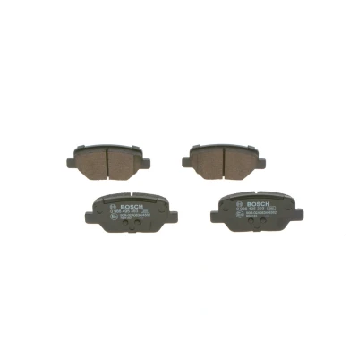 Imagem de BOSCH 0 986 495 393 Jogo de pastilhas para travão disco Baixo teor metálico com avisador sonoro desgaste chapa anti ruído
