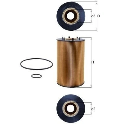 Imagem de MAHLE ORIGINAL OX 435D Filtro de óleo Cartucho filtrante