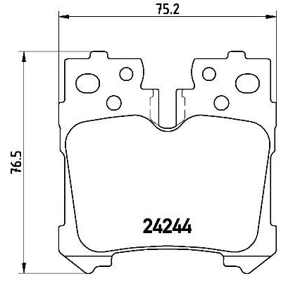 Imagem de BREMBO P 83 076 Jogo de pastilhas para travão disco preparado indicador aviso desgaste sem acessórios
