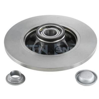 Imagem de SNR KF159.60U Disco de travão 268 12 4 cheio não revestido com o rolamento da roda integrado, anel sensor magnético integrado