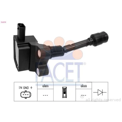 Imagem de FACET 9.6519 Bobina de ignição FORD: FIESTA 6, Ecosport Mk2, 6 Van