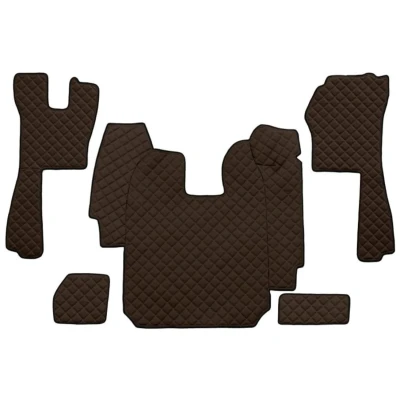 Imagem de F CORE FL03 BROWN Conjunto de tapete chão Couro artificial à frente 5 castanho