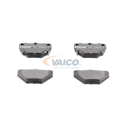 Imagem de VAICO V70 0034 Jogo de pastilhas para travão disco Q+, original equipment manufacturer quality Eixo traseiro com avisador sonoro desgaste