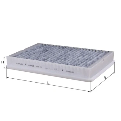 Imagem de MAHLE ORIGINAL LAK 79 Filtro, ar do habitáculo Filtro de carvão ativado 266,0mm 173mm 34,0mm VOLVO: XC70 I Cross Country, V70 2,