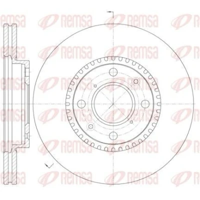 Imagem de REMSA 61002.10 Disco de travão Eixo dianteiro 251,7, 251,7 20 4 ventilado SUZUKI: SWIFT 3, OPEL: Agila B