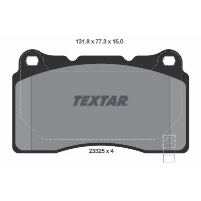 Imagem de TEXTAR 2332501 Jogo de pastilhas para travão disco com avisador sonoro desgaste TESLA: Model 3, S, X, HONDA: CIVIC 9