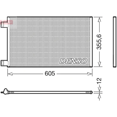 Imagem de DENSO DCN23041 Condensador sem secador R 134a RENAULT: Kangoo II Express, / Grand
