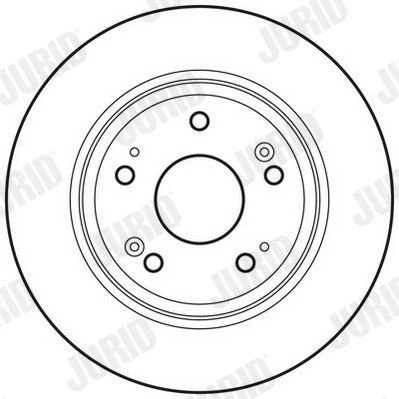 Imagem de JURID 562687JC Disco de travão 282 9 5 cheio revestido com parafusos HONDA: CIVIC 8, Accord 8 Kombi, Limousine