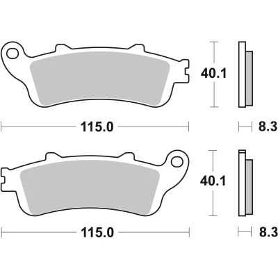 Imagem de BREMBO Sinter Maxi Scooter 07072XS Jogo de pastilhas para travão disco à frente e atrás