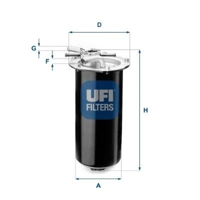 Imagem de UFI 55.411.01 Filtro de Combustível Cartucho filtrante 10