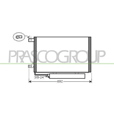 Imagem de PRASCO ME324C002 Condensador com secador 15 13 Alumínio 702 MERCEDES BENZ: Classe A, B