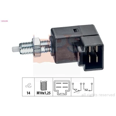 Imagem de EPS 1.810.294 Interruptor de luz stop mecânico M10x1,25 Made in Italy OE Equivalent HYUNDAI: i10 I, Coupe II, Getz, KIA: cee‘d I Carrinha
