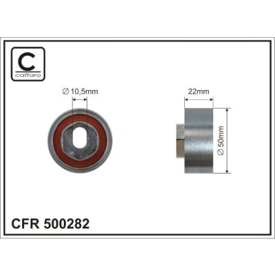 Imagem de CAFFARO 500282 Polia de desvio/de guia, correia dentada 50mm