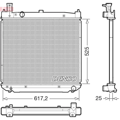 Imagem de DENSO DRM50141 Radiador, arrefecimento do motor 525 645 25 TOYOTA: Hiace 4 Kasten, Bus