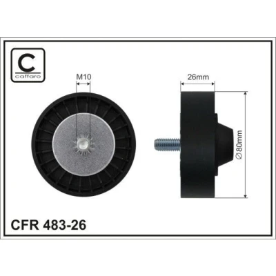 Imagem de CAFFARO 483 26 Polia de Desvio BMW: 1 Cabrio, 3 Touring, 5 Sedan