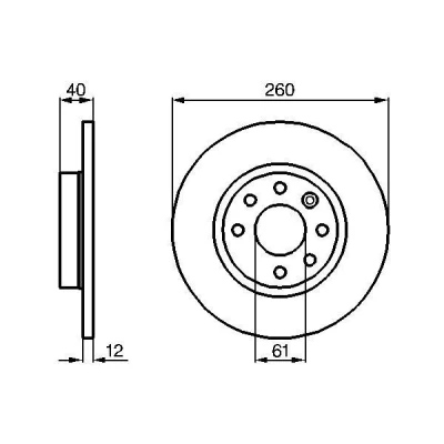 Imagem de BOSCH 0 986 478 386 Disco de travão 259,7 12 6 100 cheio oleado VOLVO: 440 K, 460 L, 480 E