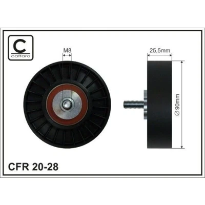 Imagem de CAFFARO 20 28 Polia de Desvio AUDI: A4 B5 Avant, A8 D2