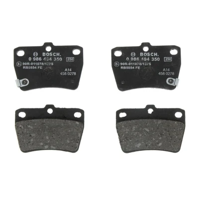 Imagem de BOSCH 0 986 494 350 Jogo de pastilhas para travão disco Baixo teor metálico com avisador sonoro desgaste TOYOTA: RAV4 II SUV, I SUV