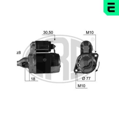 Imagem de ERA 220382A Motor de arranque 12 0,9 8 MITSUBISHI: L200 III Pick up, II PAJERO 2, HYUNDAI: Santa Fe I, ACCENT 3 Stufenheck