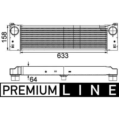 Imagem de MAHLE ORIGINAL CI 192 000P Intercooler MERCEDES BENZ: Vito Mixto, Viano
