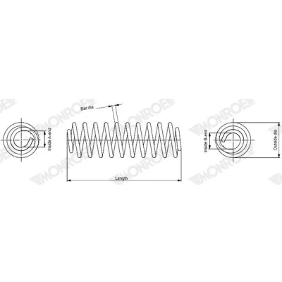 Imagem de MONROE SP4617 Mola de suspensão helicoidal VOLKSWAGEN: Golf 7