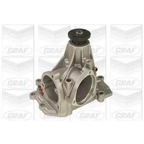 Imagem de GRAF PA578 Bomba de água com junta mecânico Ferro fundido para accionamento da correia trapezoidal estriada MERCEDES BENZ: W124 Sedan, Classe S Sedan