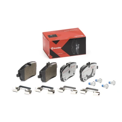 Imagem de BREMBO P 50 045X Jogo de pastilhas para travão disco preparado indicador aviso desgaste com parafusos pinça acessórios