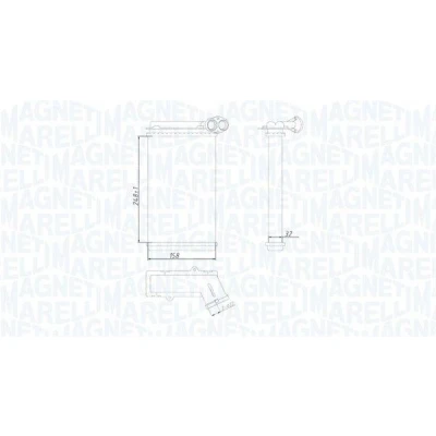 Imagem de MAGNETI MARELLI 350218422000 Radiador Quente VOLKSWAGEN: Sharan I, FORD: Galaxy Mk1 MPV, SEAT: Alhambra I