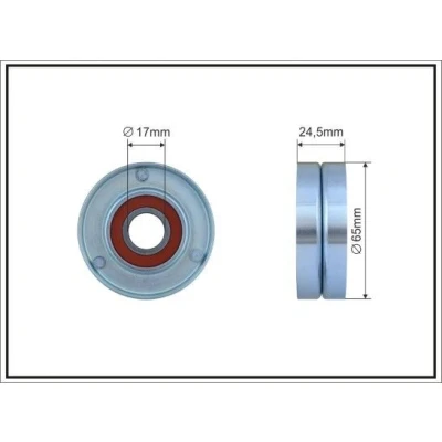 Imagem de CAFFARO 500514 Polia Tensora SEAT: Altea XL, Leon II Hatchback, Ibiza 4, SKODA: Fabia 2, VOLKSWAGEN: Caddy 3, GOLF 6