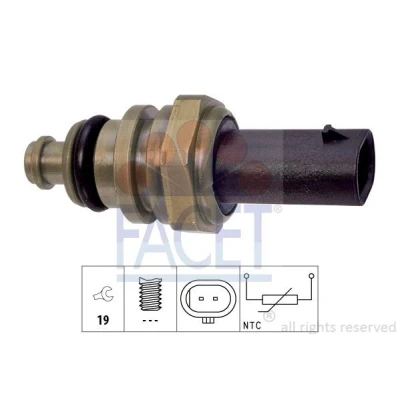 Imagem de FACET 7.3401 Sensor da Temperatura do Líquido de Refrigeração