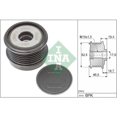 Imagem de INA 535 0373 10 Polia Roda Livre do Alternador Ferramenta especial necessária para a montagem MERCEDES BENZ: Classe C T modell