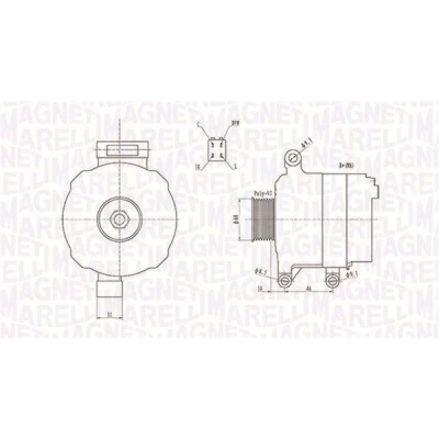 Imagem de MAGNETI MARELLI 063731728010 Alternador 12V 90A