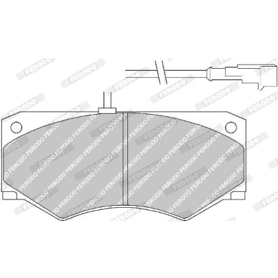 Imagem de FERODO PREMIER FVR1351 Jogo de pastilhas para travão disco incl. contacto aviso desgaste sem acessórios IVECO: DAILY 2 Pritsche/Fahrgestell