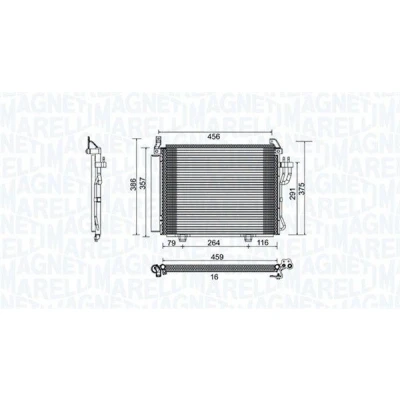 Imagem de MAGNETI MARELLI 350203790000 Condensador com secador 459x357x16 357 459 16