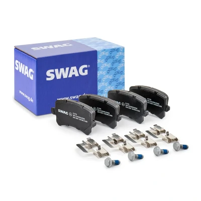Imagem de SWAG 30 91 6991 Jogo de pastilhas para travão disco Eixo traseiro com parafusos pinça travão, chapa anti ruído, material fixação