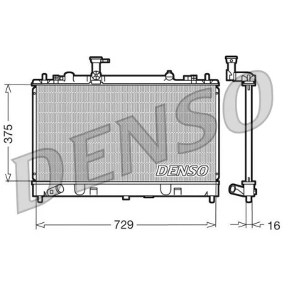 Imagem de DENSO DRM44011 Radiador, arrefecimento do motor Alumínio 729 375 16 MAZDA: 6 SW, Hatchback