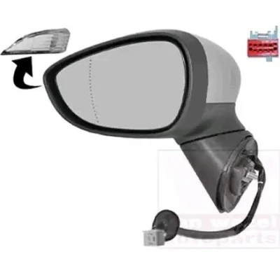 Imagem de Espelho retrovisor Van Wezel 1801817 esquerda com subcapa completo, não esférico, para regulação eléctrica dos espelhos, dobrável electricamen
