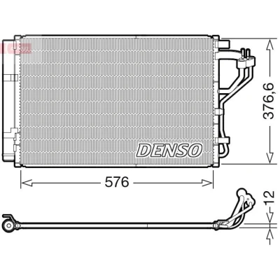 Imagem de DENSO DCN41010 Condensador com secador R 134a KIA: cee‘d II Hatchback