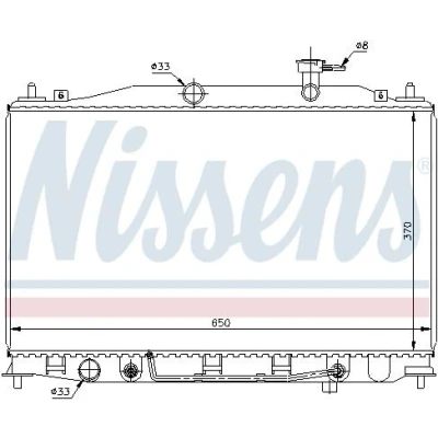 Imagem de NISSENS 67503 Radiador, arrefecimento do motor Alumínio 370 650 19 Aletas de refrigeração soldadas HYUNDAI: ACCENT 2, 3 Stufenheck