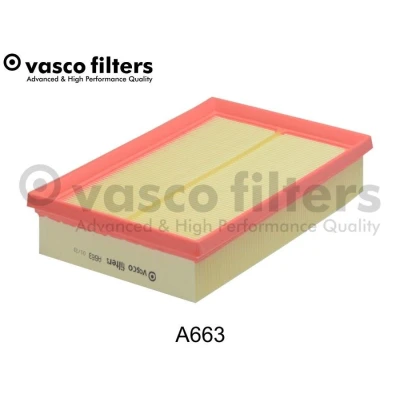 Imagem de DAVID VASCO A663 Filtro de ar 50mm 161mm 241mm rectangular Cartucho filtrante FORD: C Max 2, Transit Connect V408 Van, Mk2 Carrinha