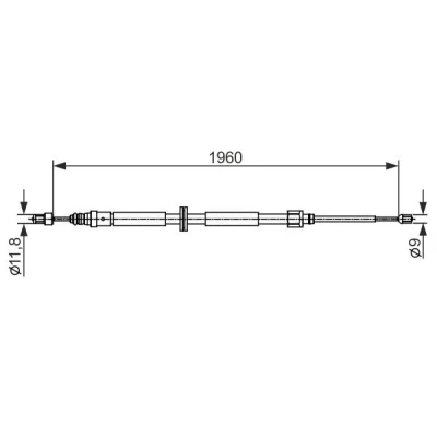 Imagem de BOSCH 1 987 482 432 Cabo de Freio Mão 1960