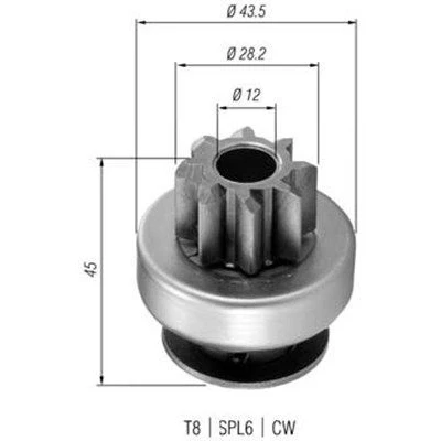 Imagem de MAGNETI MARELLI 940113020362 Pinhão, motor de arranque