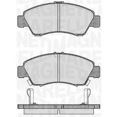 Imagem de MAGNETI MARELLI 363916060276 Jogo de pastilhas para travão disco com avisador sonoro desgaste HONDA: Civic 7 Hatchback, V Hatchback