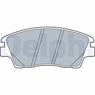 Imagem de DELPHI LP3519 Jogo de pastilhas para travão disco com avisador sonoro desgaste chapa anti ruído sem acessórios HYUNDAI: Tucson