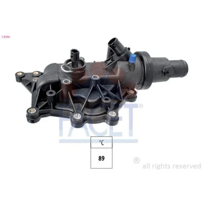 Imagem de FACET 7.8706 Termóstato, líquido de refrigeração 89 Made in Italy OE Equivalent com junta RENAULT: MEGANE 2 Kombi, 3 Grandtour, Fluence