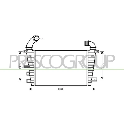 Imagem de PRASCO OP410N005 Intercooler OPEL: Astra H GTC, Caravan, Van
