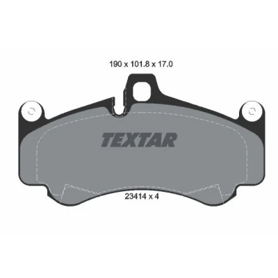 Imagem de TEXTAR 2341401 Jogo de pastilhas para travão disco preparado indicador aviso desgaste com pesos equilíbrio PORSCHE: 911 Coupe