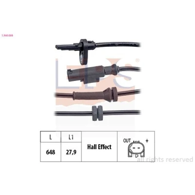 Imagem de EPS 1.960.088 Sensor de ABS Made in Italy OE Equivalent 648mm OPEL: Corsa D Hatchback, FIAT: Punto Evo Hatchback